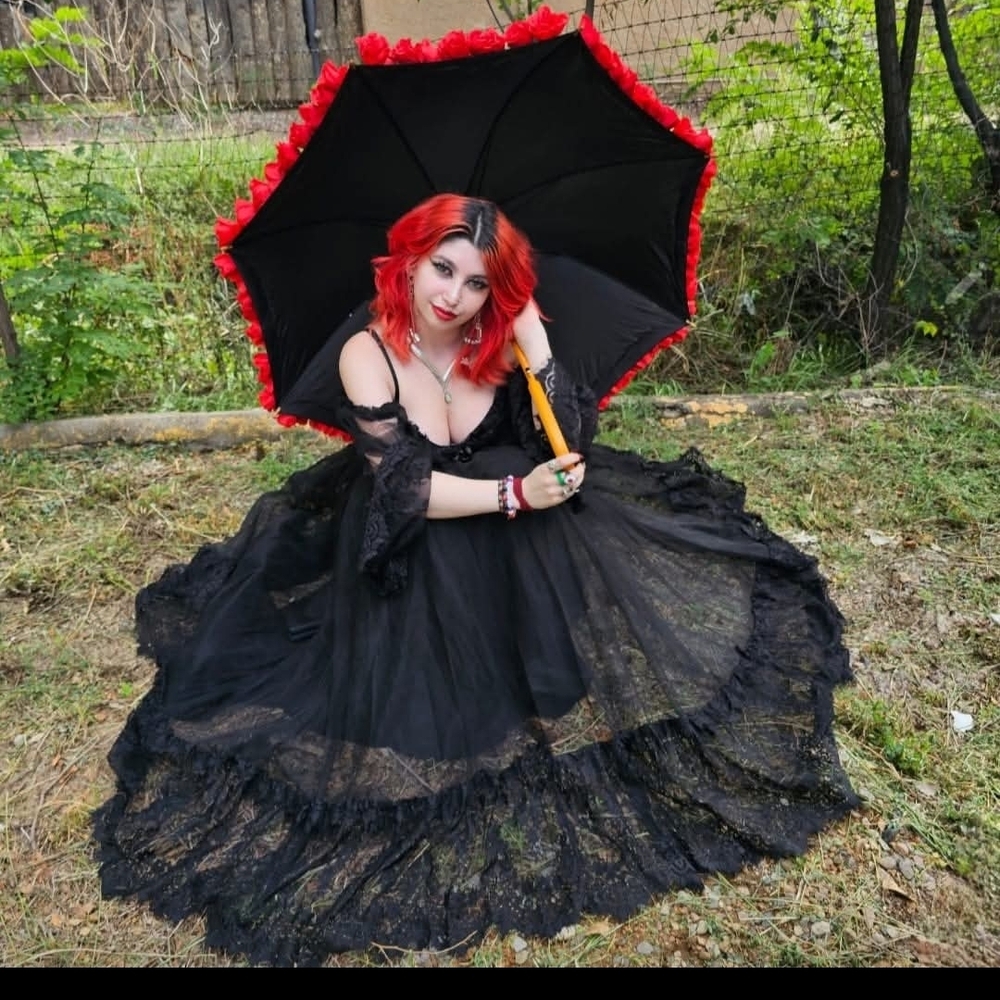 Dolls Kill Black Lace Long Sleeve Dress